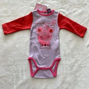 DPAM French baby girls bodysuit infant 1 month